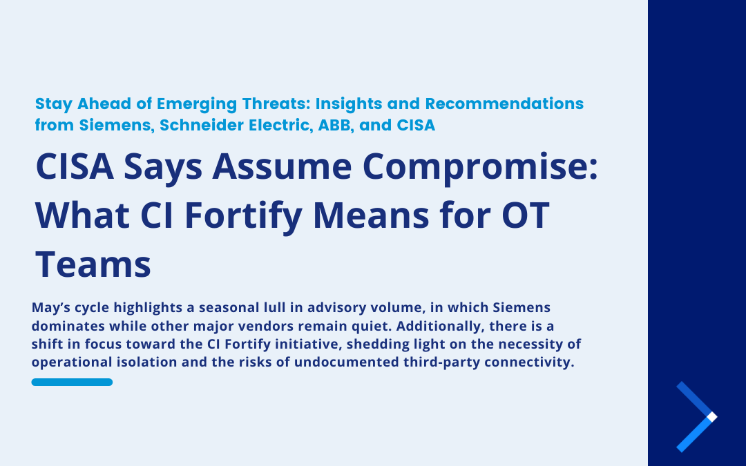 CISA Says Assume Compromise: What CI Fortify Means for OT Teams